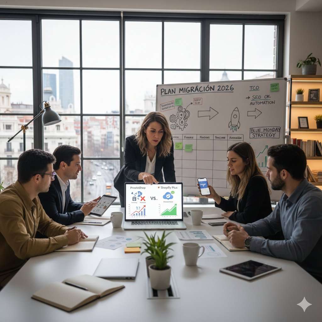 Planificación 2026: ¿Es hora de migrar de PrestaShop a Shopify Plus? Comparativa.